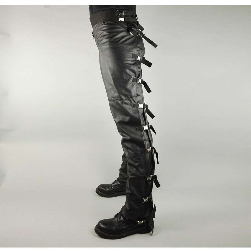 Leather Punk Bondage Trouser Fashion Pant 